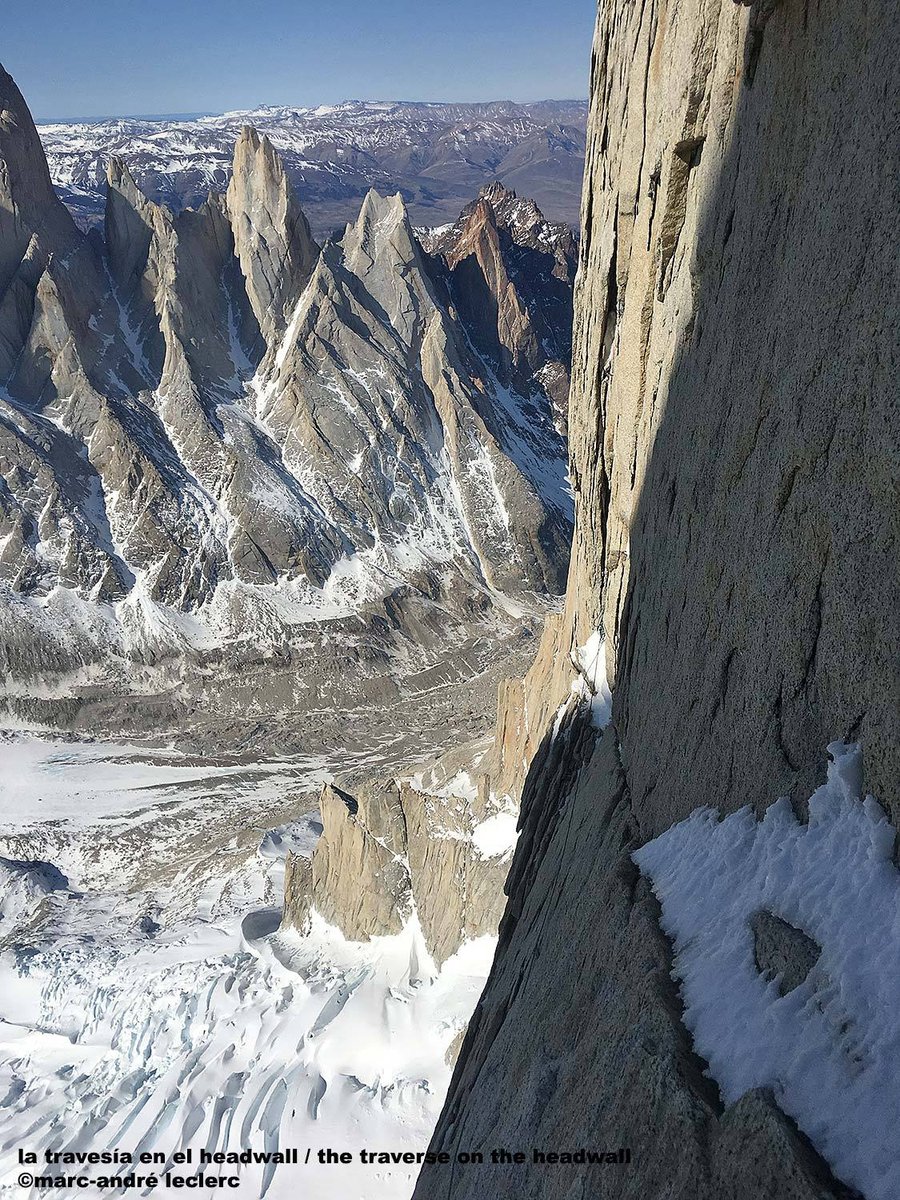 A Torre Eggeren, a rámpák előtti traverz Forrás: Patagonia Vertical/Marc Andre Leclerc