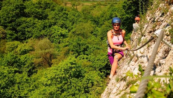Csesznek via ferrata Ostromlók útja
