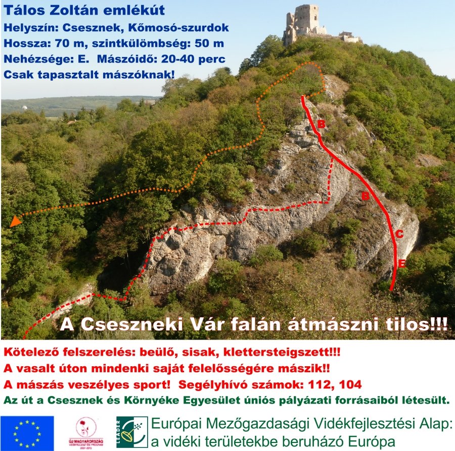 Topo ForrĂĄs: Csesznek-viaferrata.com