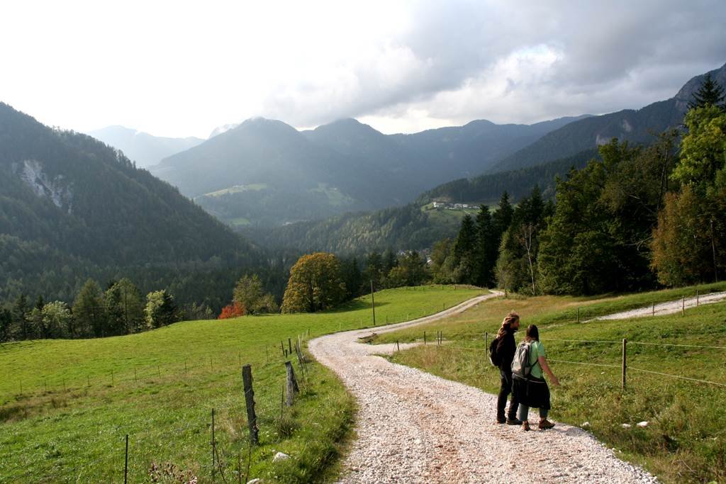 Zgornje Jezersko a völgyben.