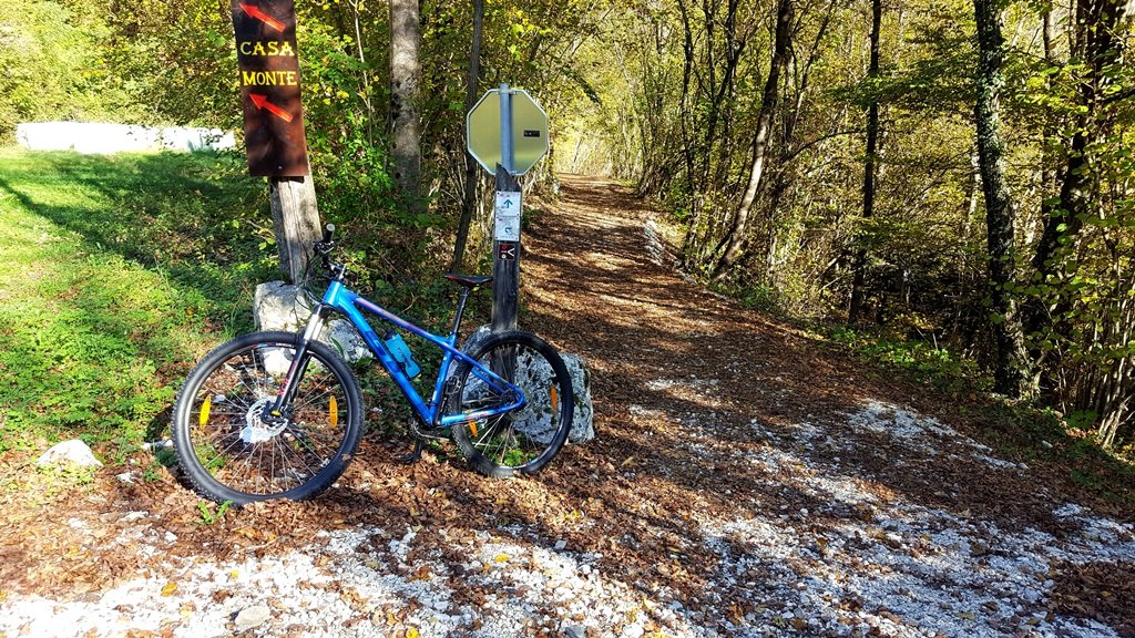 Itt térünk le az aszfalt útról a terepösvényre