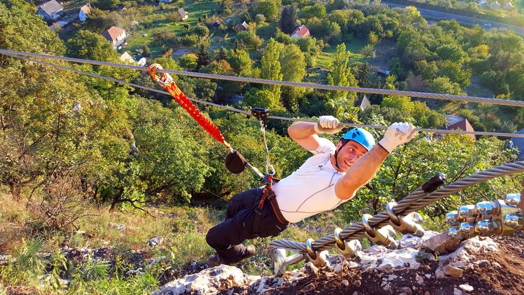 Öt vezér via ferráta csigás átcsúszás