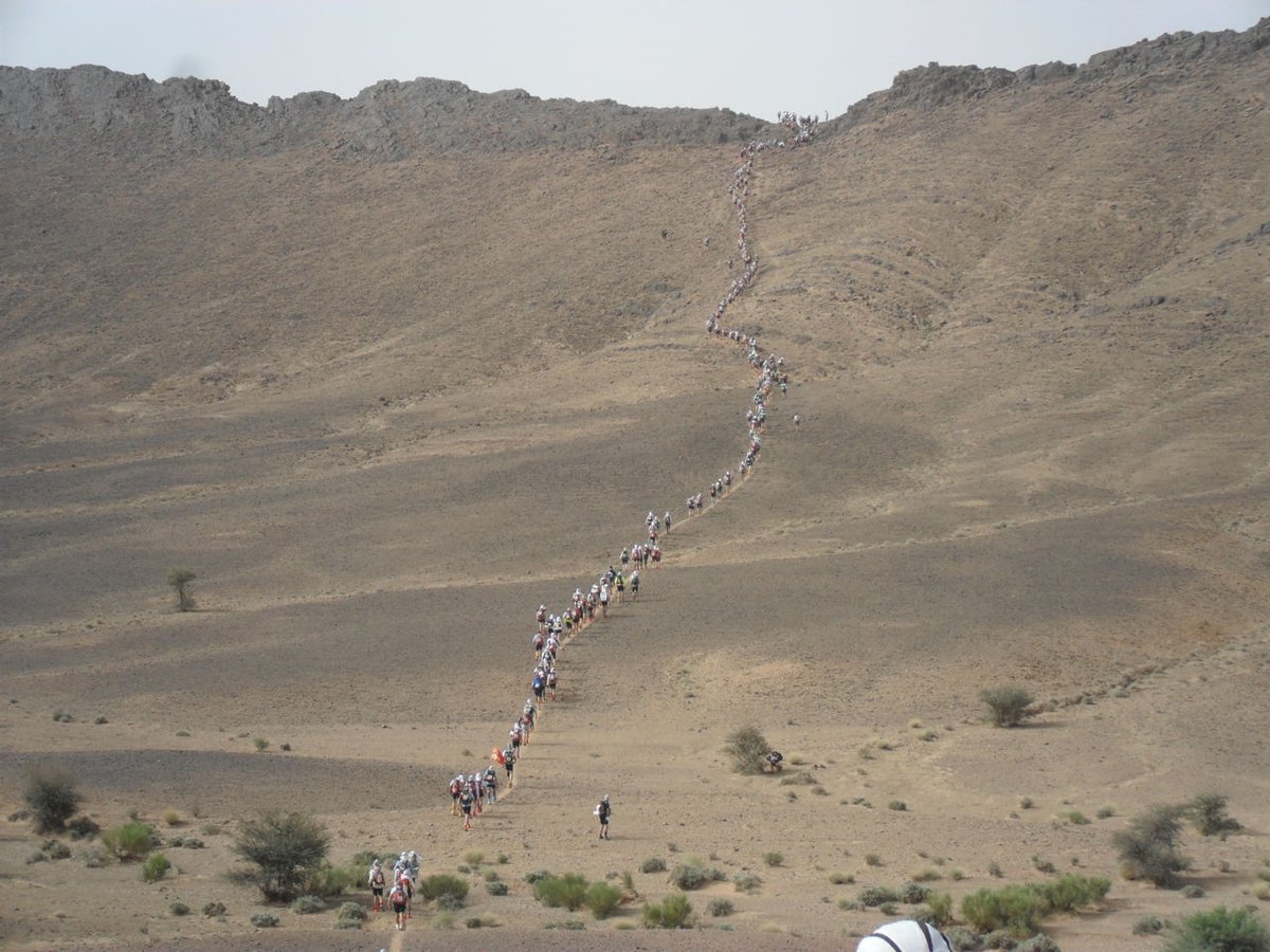 Marathon des Sables futók a sivatagban Forrás: Simin Saunders, Harry Haron