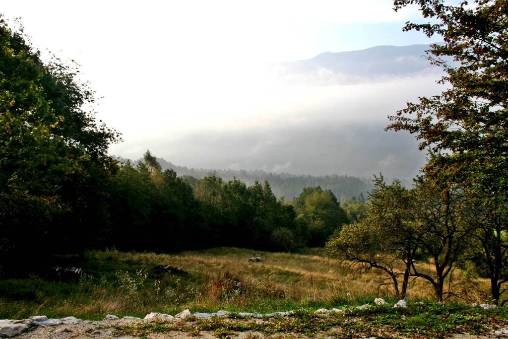 A Soča völgye, útban a vízesések felé.