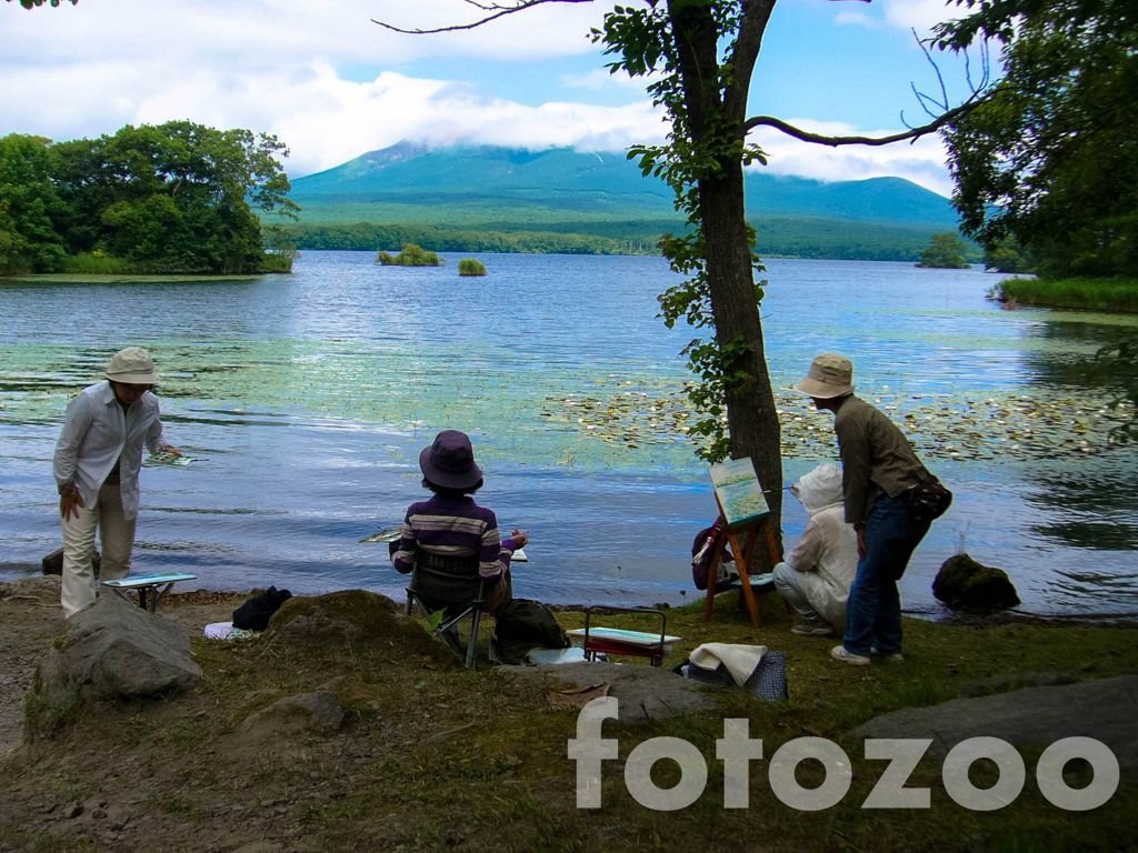 Festők a festői Onuma tónál