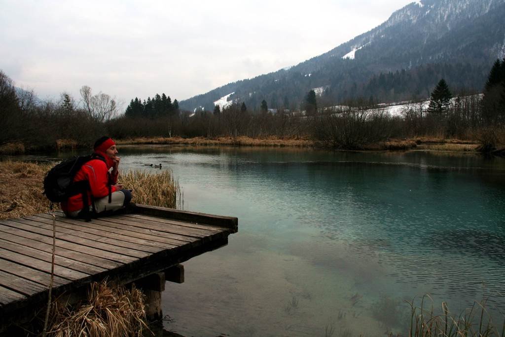 Zelenci tó, a Sava Dolinka folyó forrása