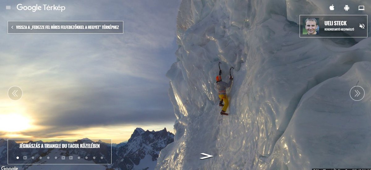 Mont Blanc a Google Street View-n Forrás: Google Street View