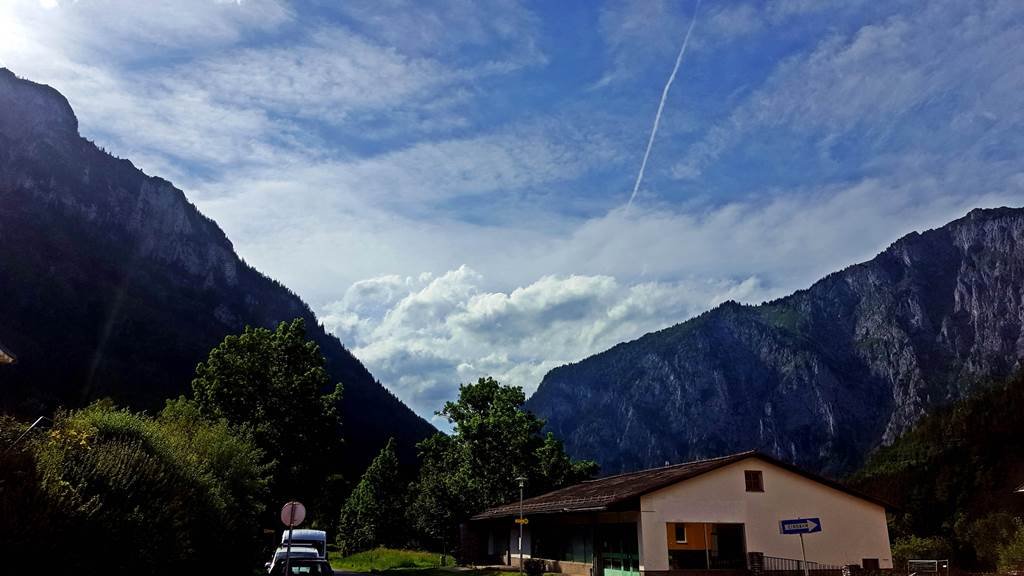 Kilátás az Erzberg Alpin Resort apartmanfaluból