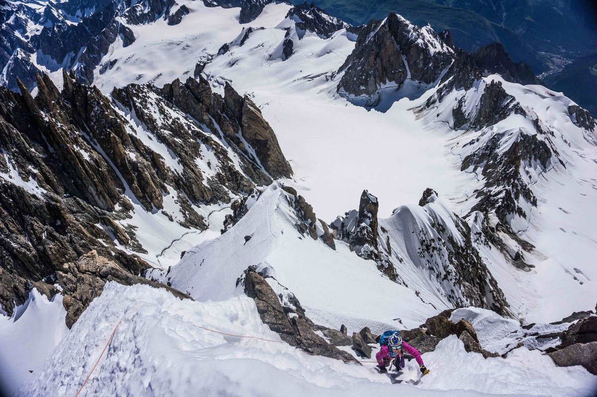 Edzés barátnőjével, Emelie Forsberggel, Kuffner-gerinc, Mont Blanc