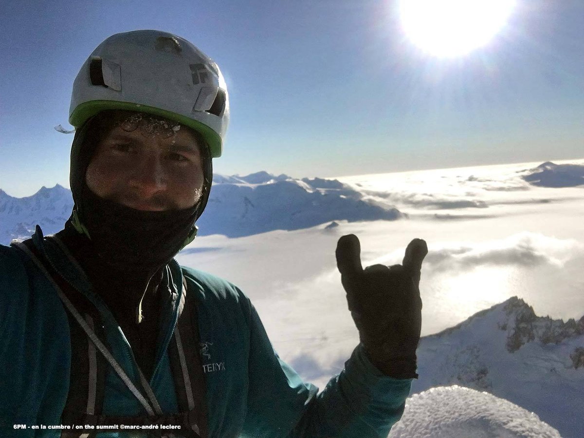 Marc Andre Leclerc a Torre Egger csúcsán Forrás: Patagonia Vertical/Marc Andre Leclerc