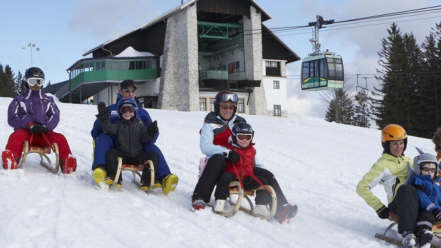 Szánkózás Mariazeller Bürgeralpén