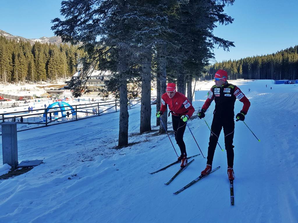 Sífutó bajnokság a Pokljuka sífutó központban