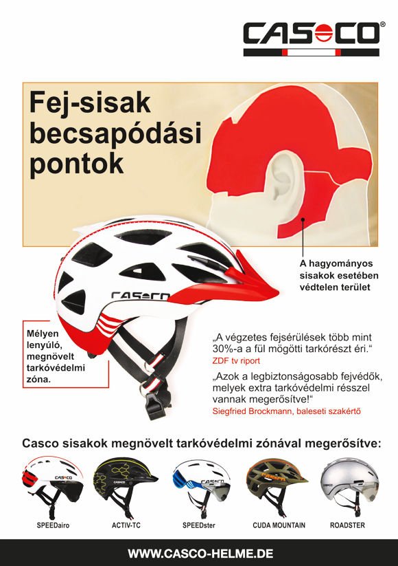 Casco Activ 2 becsapódási pontok