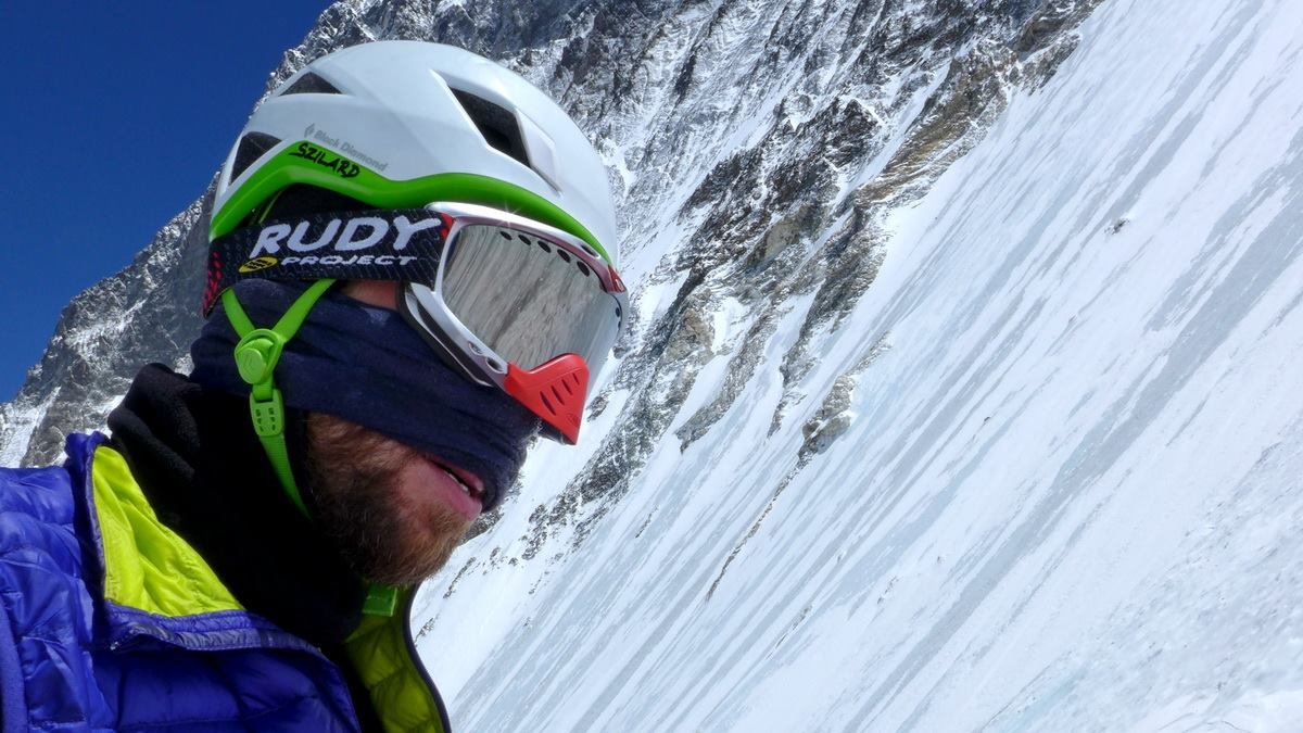 Suhajda Szilárd a Lhoce-falon a harmadik akklimatizációs kör során Forrás: Magyar Everest Expedíció 2017