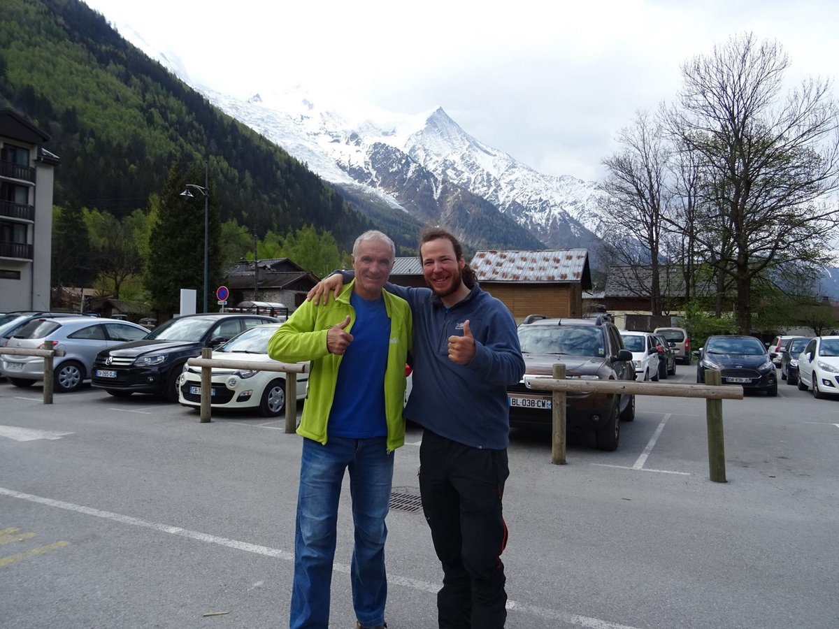 A legendával, Christophe Profit-val Chamonix-ban Forrás: Salamon Márk Facebook