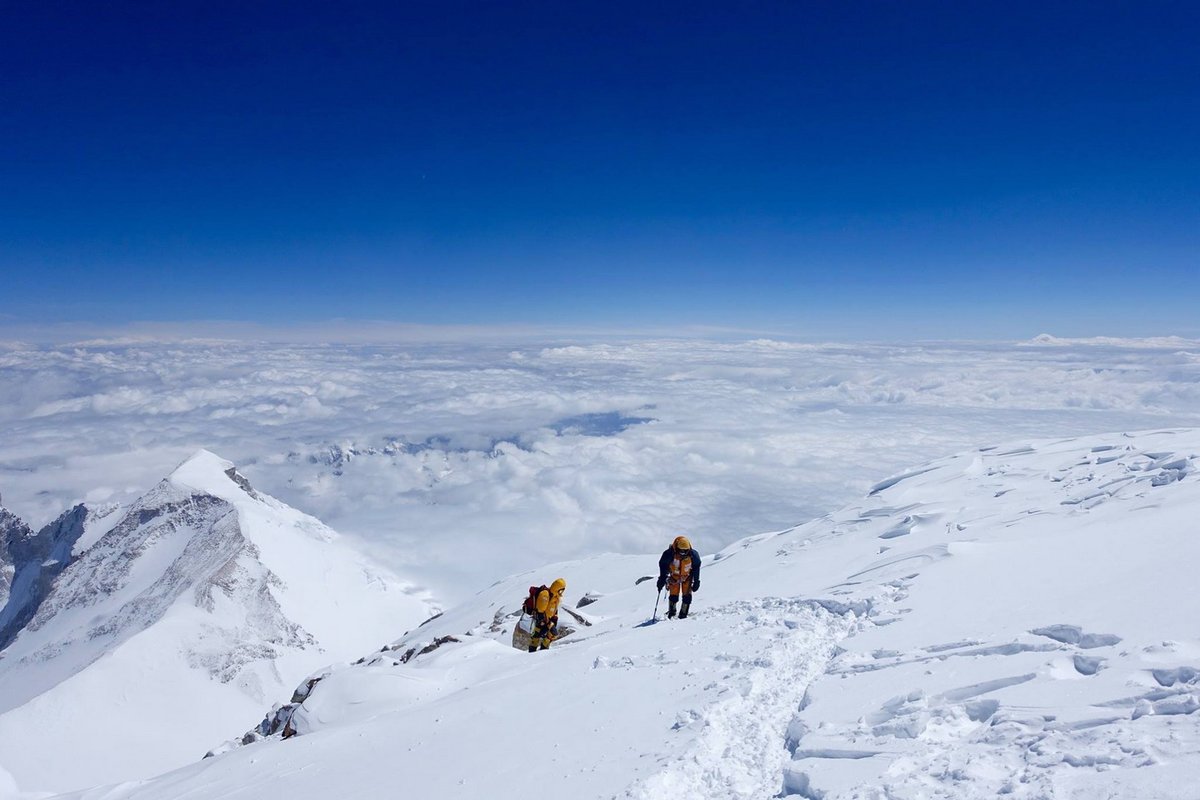 A Makalu csúcsához közeledve, 8400 méteren