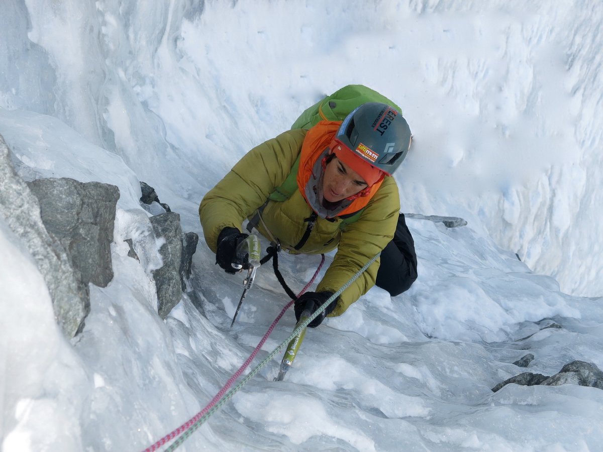 Ecrins, Ailefroide északi fal, Pschitt-kuloár, 2015 telén