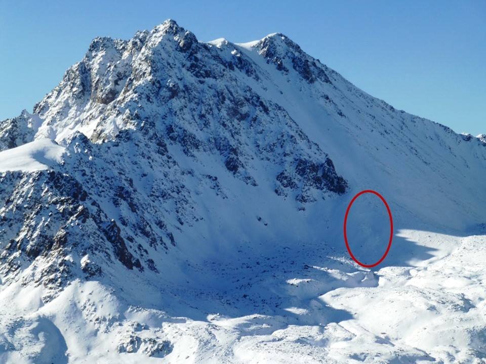 A Mount Imp, ahol a lavina történt Forrás: Gallatin National Forest Avalanche Center