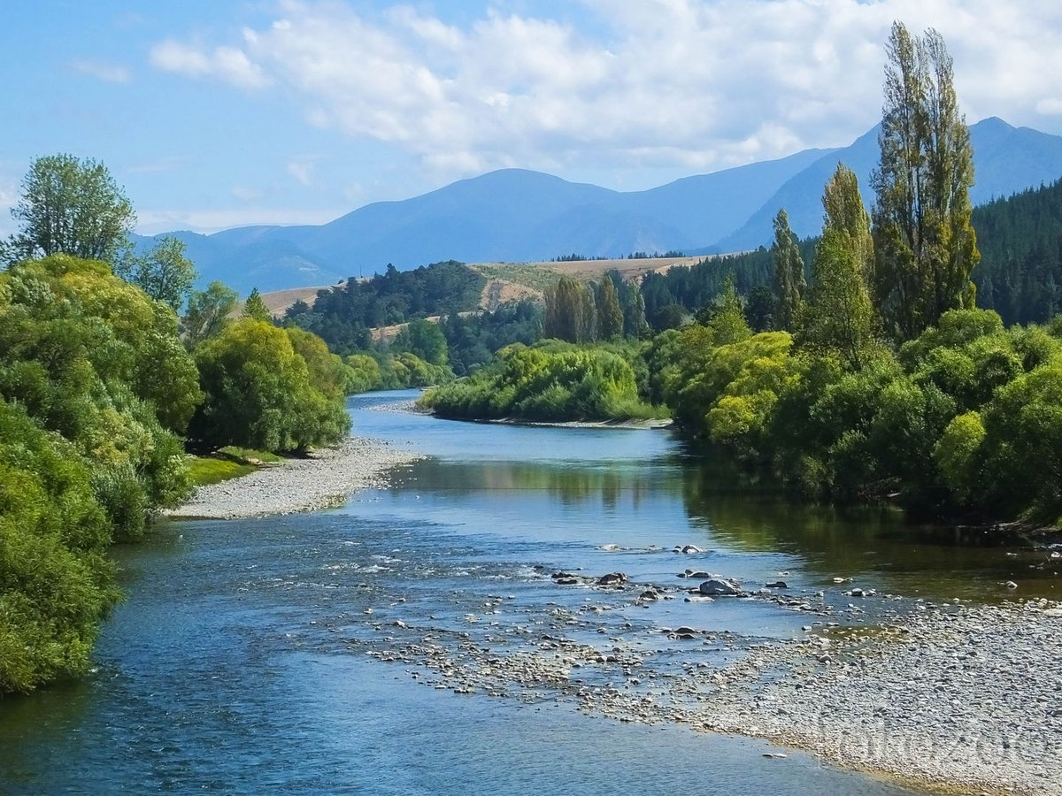 Motueka River, pontosabban a Kristályfolyó.