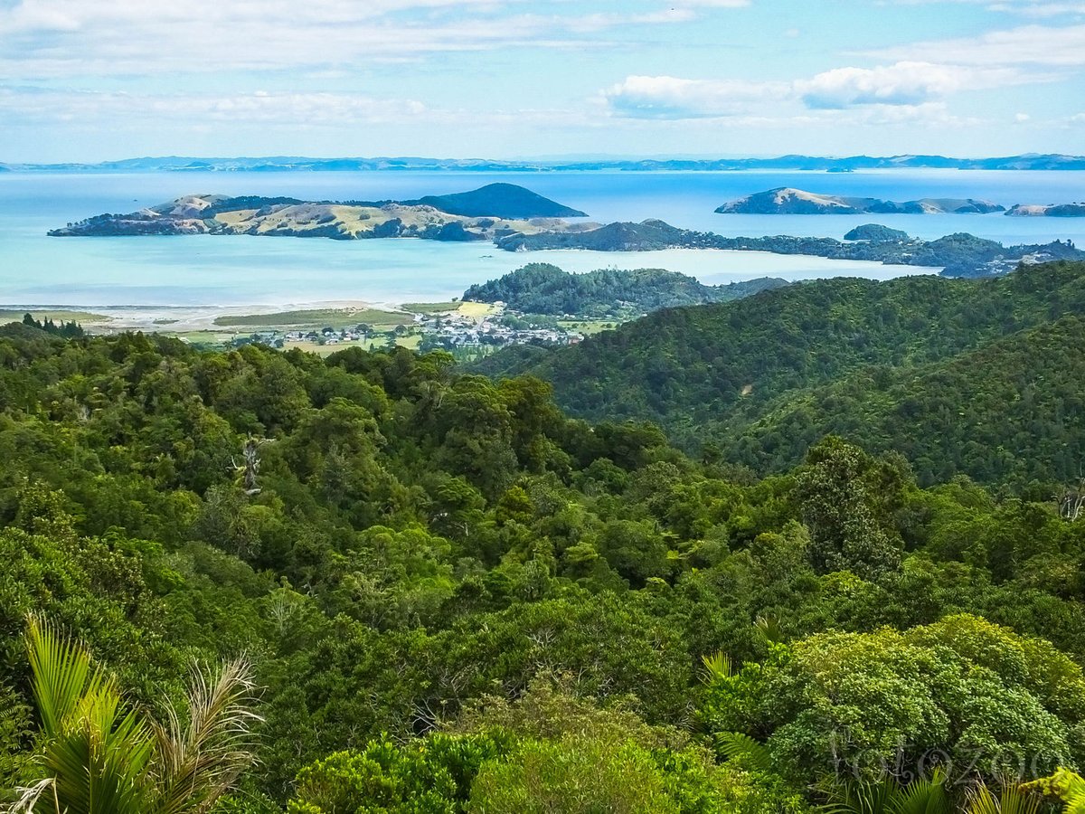 Kilátás Coromandel városára és az Óperenciás-tengerre.