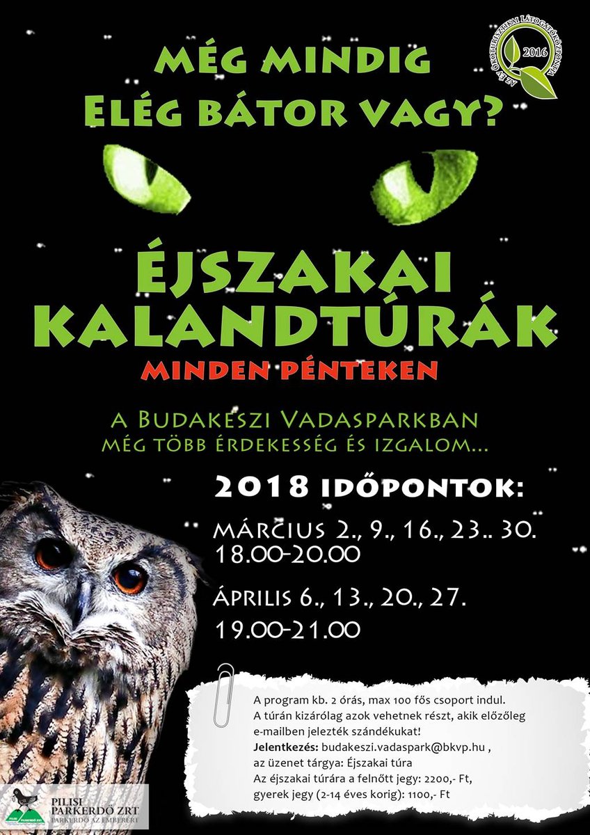 Éjszakai Kalandtúrák Forrás: www.vadaspark-budakeszi.hu