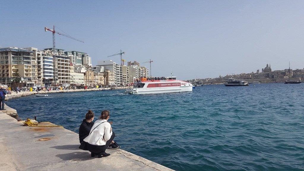 Sliema, távolban a célterület