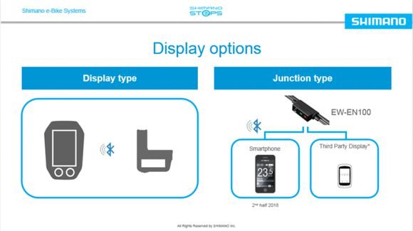 Shimano Display options Forrás: Shimano