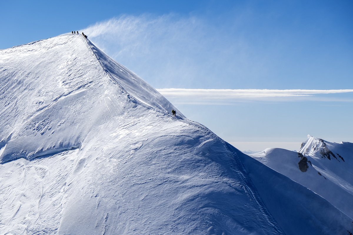 Egy csendes nap a Mont Blanc-on Forrás: Facebook/La Chamoniarde