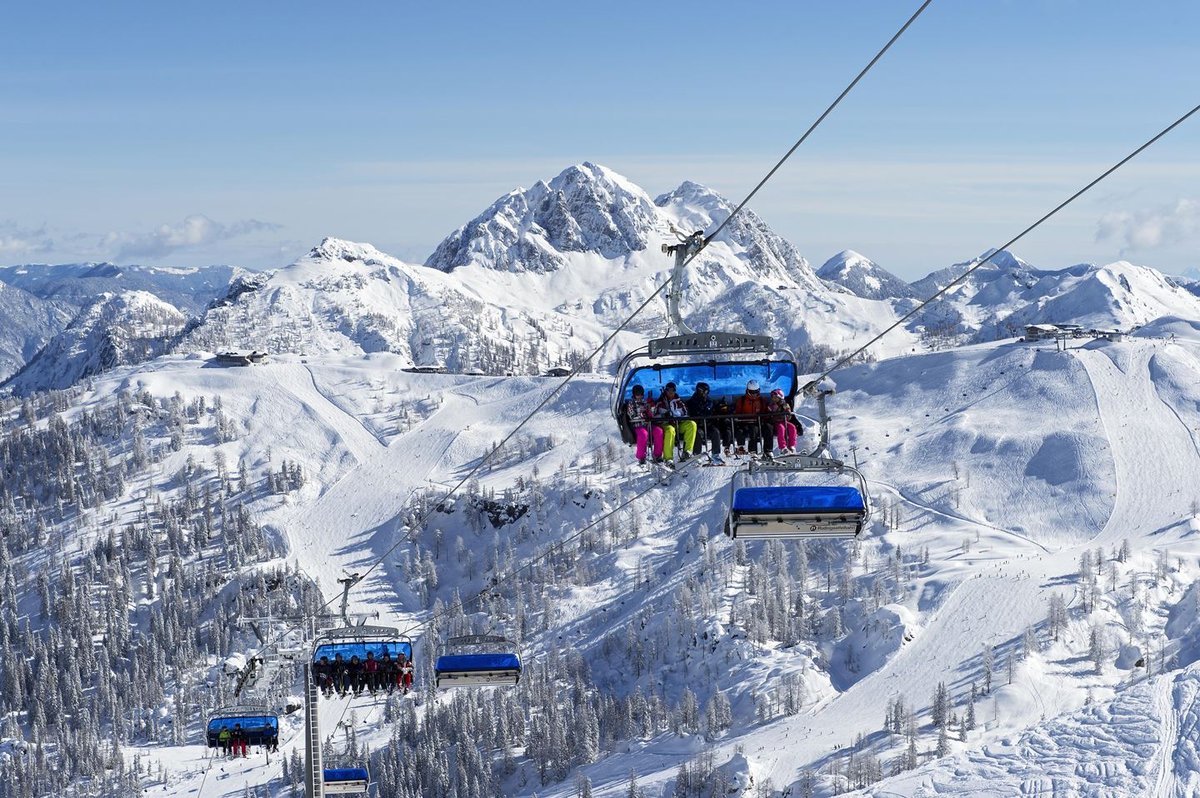 Panorámasíelés felső fokon - Rudnigsattelbahn Nassfeld Forrás: © nassfeld.at