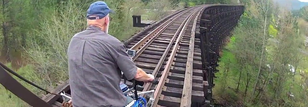 Railbiking, avagy bringázás elhagyatott vonatsíneken Hír