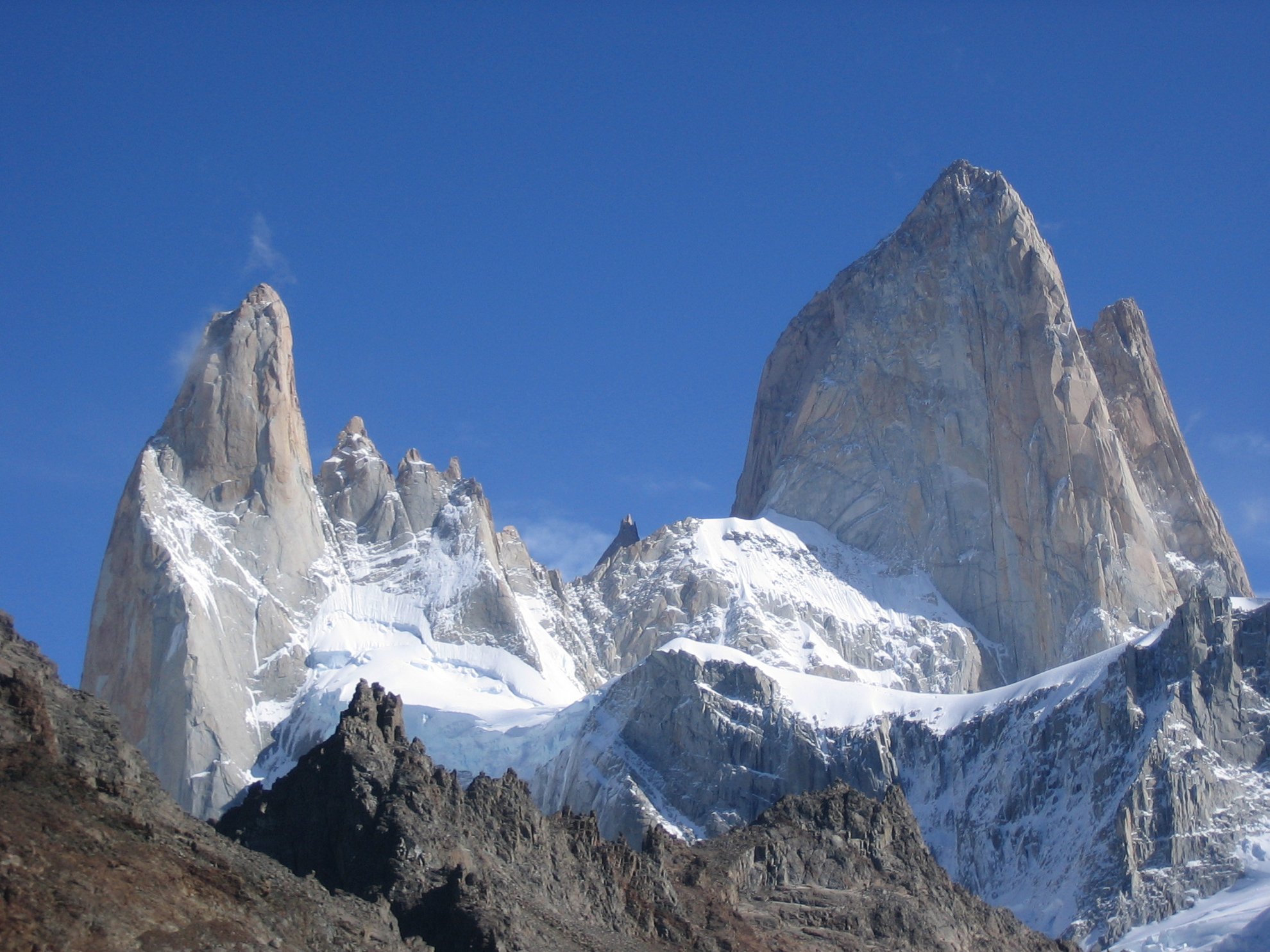 A Fitz Roy tömbje Forrás: Wikipédia