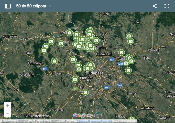50 év 50 célpont Forrás: Pilisi Parkerdő Zrt.