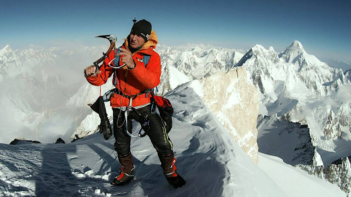 A Gasherbrum II csúcsán, még az akklimatizáció során Forrás: Denis Urubko archívum