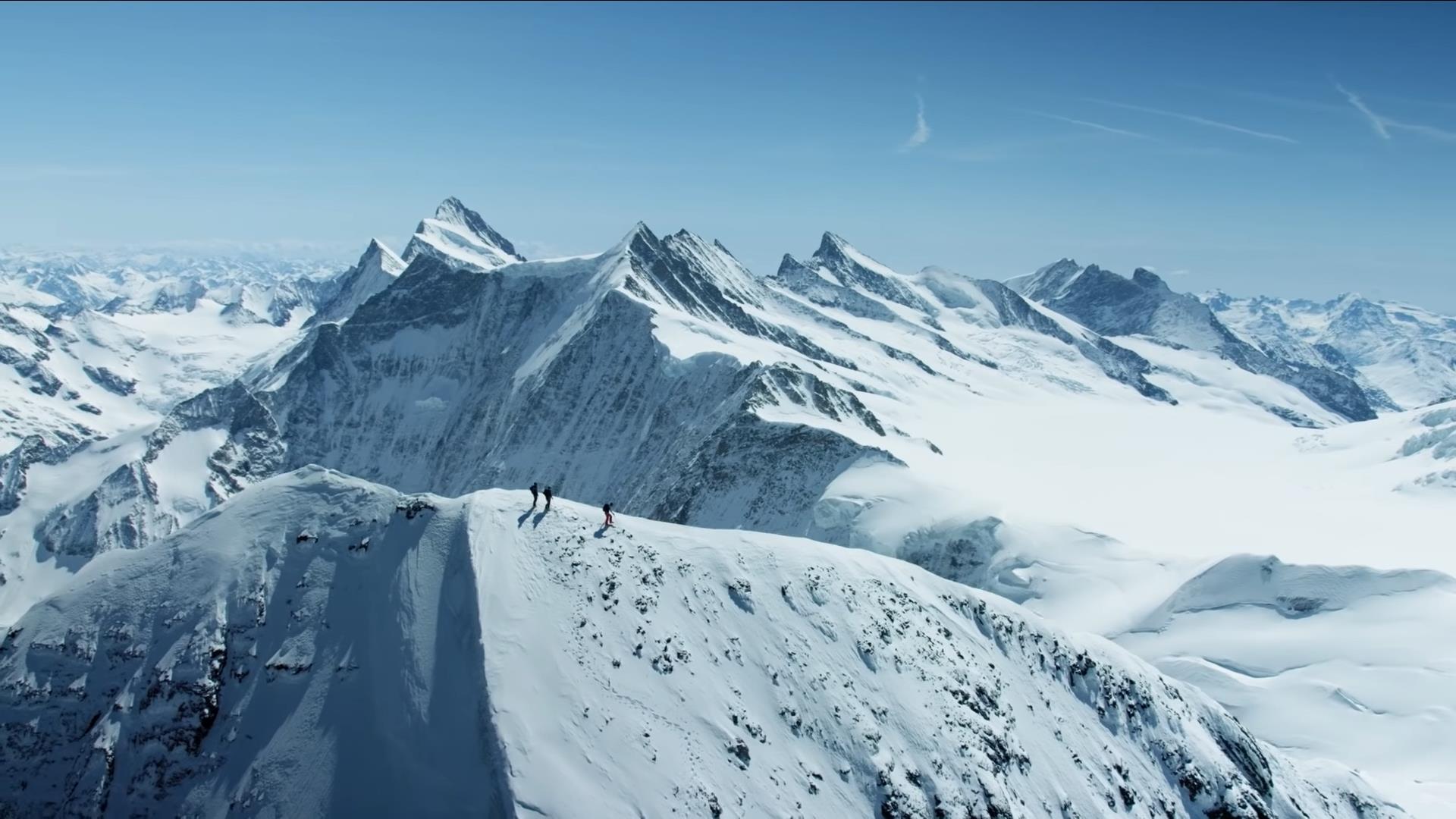 Az Eiger csúcsán Forrás: Screenshot