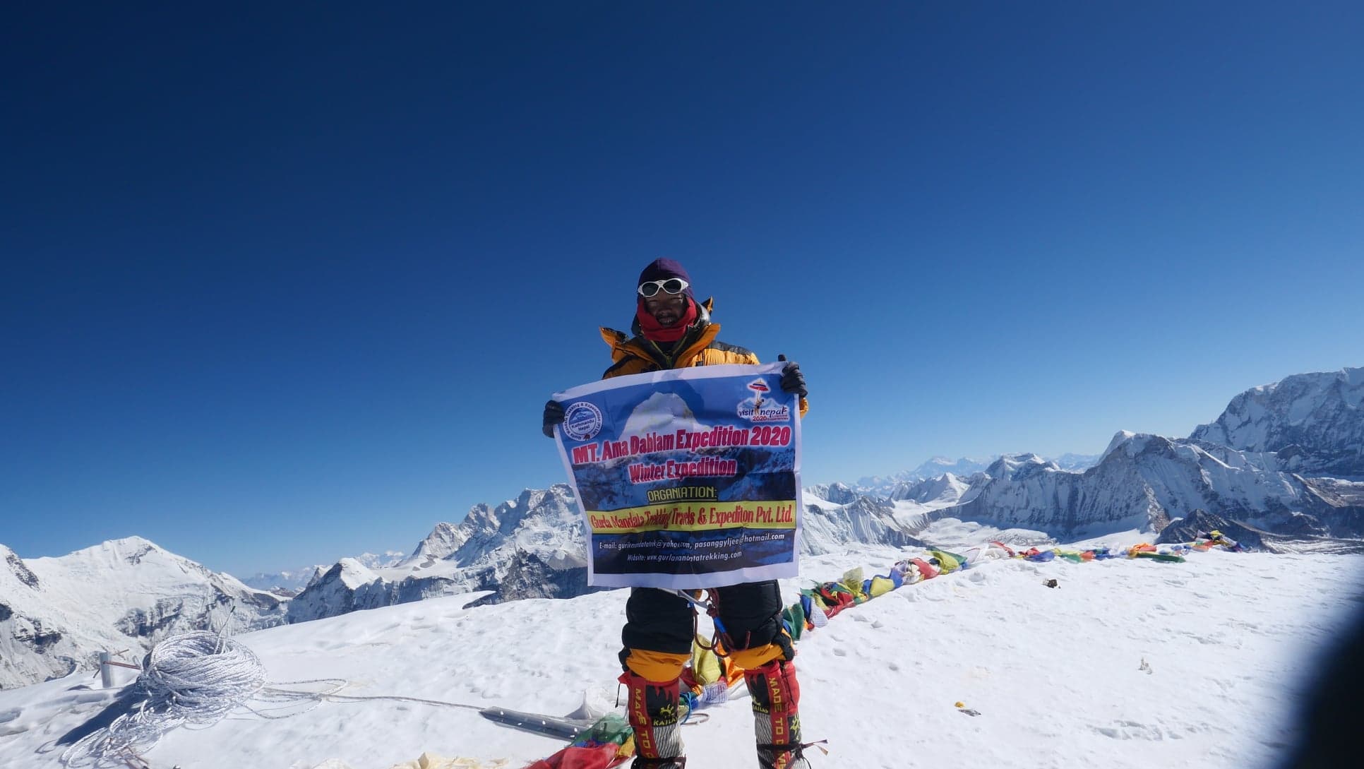 Alex Goldfarb az Ama Dablam csúcsán Forrás: Alex Goldfarb