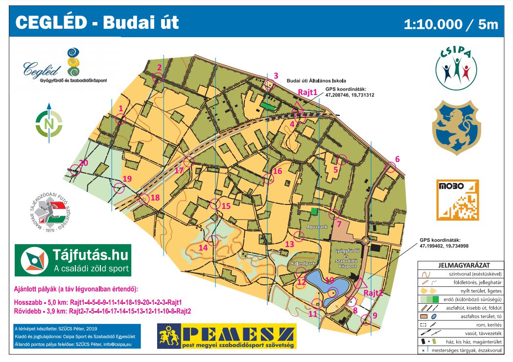Cegléd, Budai-út (Állandó Pontos Tájfutó Pálya)
