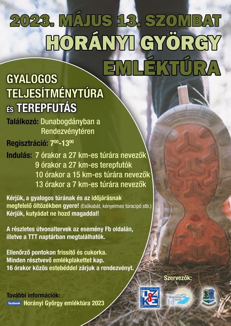 Horányi György Emléktúra, gyalogos teljesítménytúra és terepfutásimg